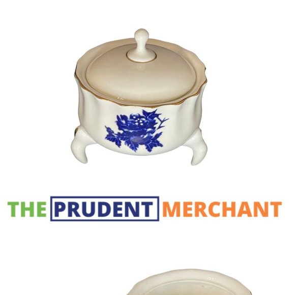 Vintage Bone China Coffee Espresso Tea Set Royal Blue Floral Romanian - Picture 5 of 7